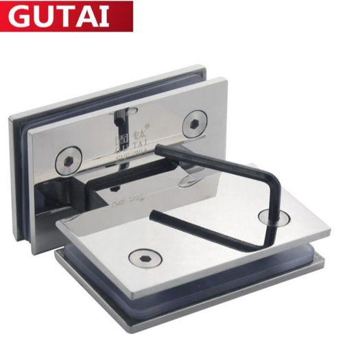 固鈦304不銹鋼玻璃門(mén)浴室?jiàn)A 鏡面亮光無(wú)框門(mén)合頁(yè) 180度淋浴房鉸鏈